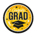 Congrats Grad Round Paper Dinner Plates 9 Inch 25 Count Graduation Party Tableware