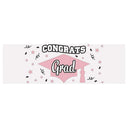 Graduation Party Red Congrats Grad Plastic Banner 6 Ft x 3 Ft Wall Decoration