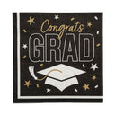 Congrats Grad Party Paper Luncheon Napkins 6.5 Inch Bulk 50 Count