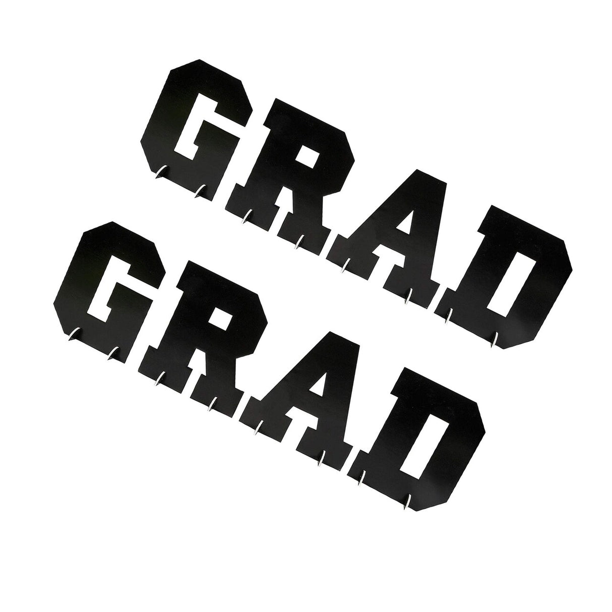 12" Black Foam Letters GRAD Tabletop Centerpiece Set - 4 Pc.