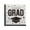 Congrats Grad Paper Luncheon Napkins 6.5 Inch Bulk 50 Count Graduation Party Supply