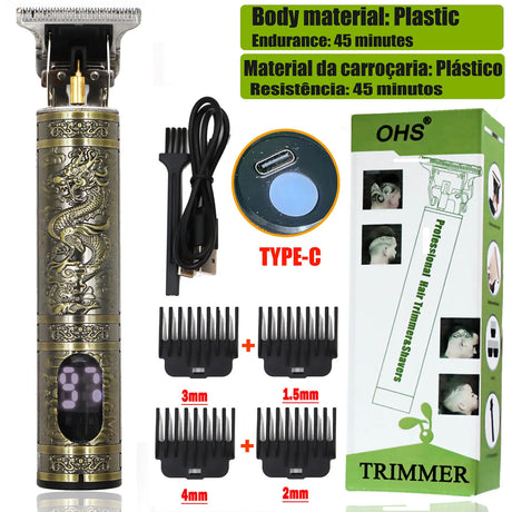 Vintage T9 Hair Clipper Beard Shaving Body Hair Trimmer Clippers Electric Men Haircut Machine 0mm Barber Shaver