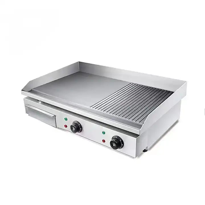 Electric Griddles Commercial Restaurant Stainless Steel Griddle With Flat Top Machine Stalls High Quality Equipment
