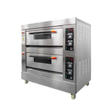 Electric Deck Oven Bakery Equipment Two Deck 4 Trays Commercial Oven for Bread