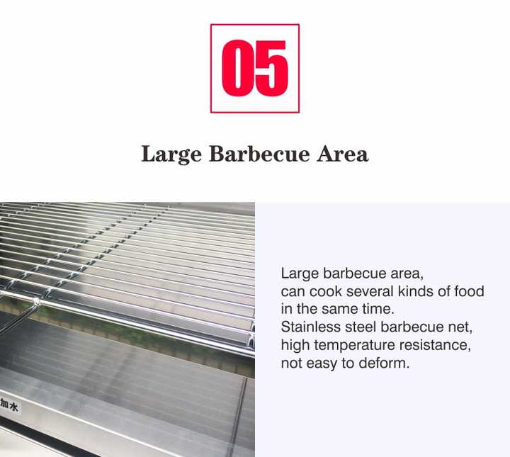 High Efficiency Countertop Electric BBQ Grill – Wall-Mounted Stainless Steel Salamander Oven with Brushed Surface