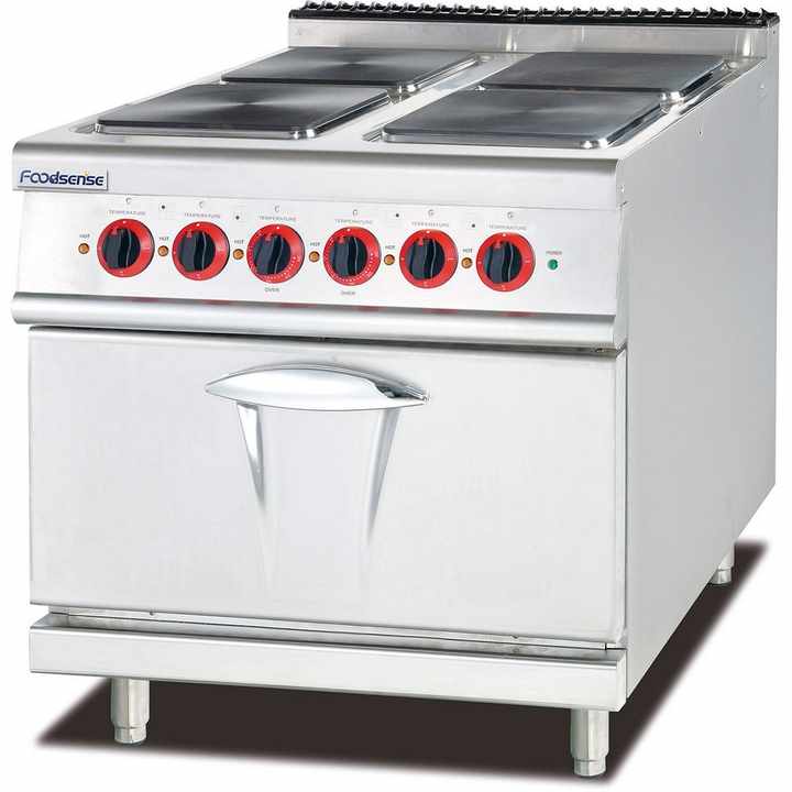 Kitchen Cooker 4 Hotplate Solid Plate Electric Cooktop Cooking Range Oven With Electric Oven