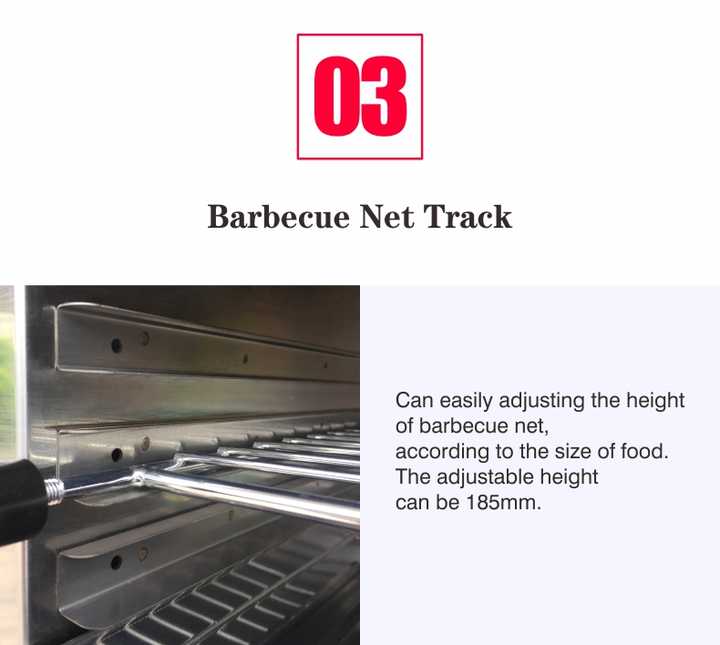 High Efficiency Countertop Electric BBQ Grill – Wall-Mounted Stainless Steel Salamander Oven with Brushed Surface