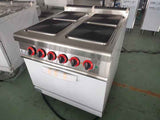 Kitchen Cooker 4 Hotplate Solid Plate Electric Cooktop Cooking Range Oven With Electric Oven