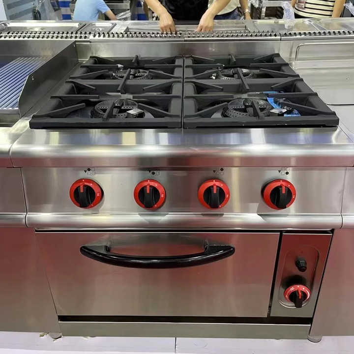 4 burner Stove with Gas Oven Stainless Steel Gas Stove 4 Burners Kitchen