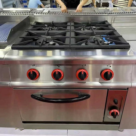 4 burner Stove with Gas Oven Stainless Steel Gas Stove 4 Burners Kitchen
