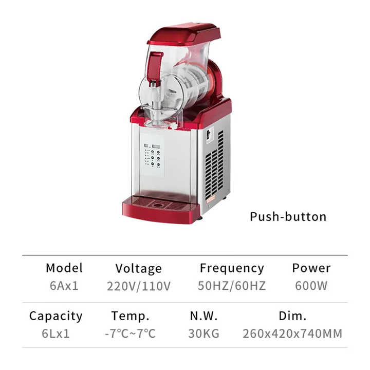 Commercial Snacks & Slush Granita Machine Frozen Drinks Ice Cream Sorbet Slush Puppy Dispenser Sorbet Maker