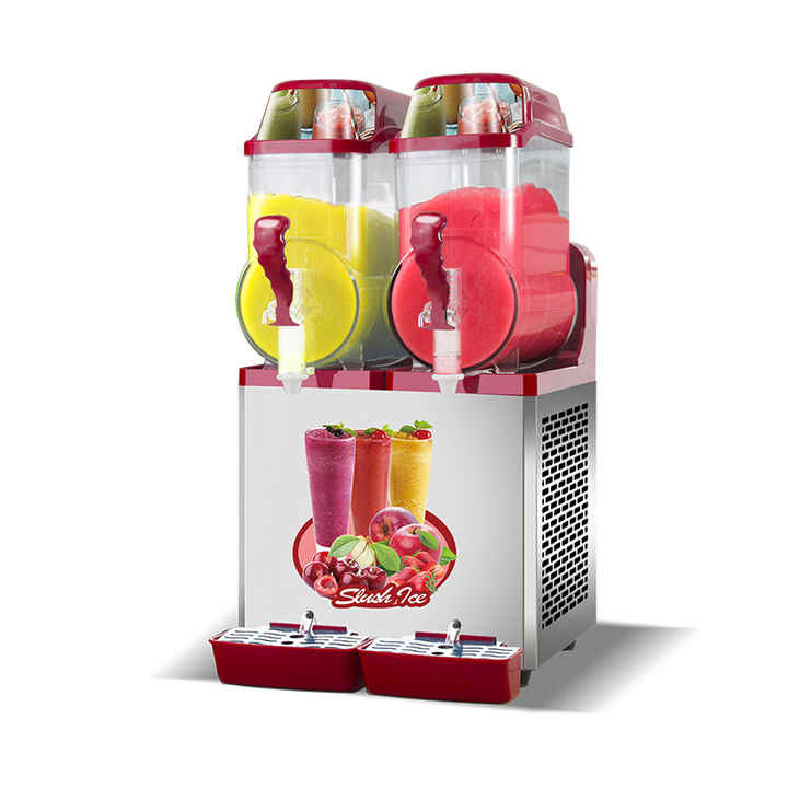 Commercial Double Bowl Smoothie and Slushy Machine – Industrial Frozen Drink Dispenser