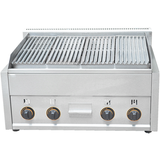 Lpg Volcanic Rock Lava Gas Pit Grill Bench Electric Commercial Striped Steaks Roaster Machine Fy-978
