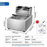 Single Cylinder 10L/12L Industrial French Fries Fryer Commercial Electric Deep Fryer