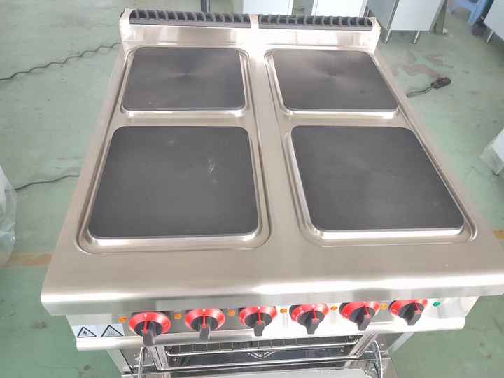 Kitchen Cooker 4 Hotplate Solid Plate Electric Cooktop Cooking Range Oven With Electric Oven