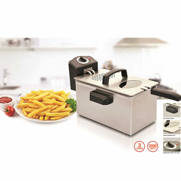 8 Litres + 8 Litres Friteuse Commerciale Commercial Deep Fryers Electric