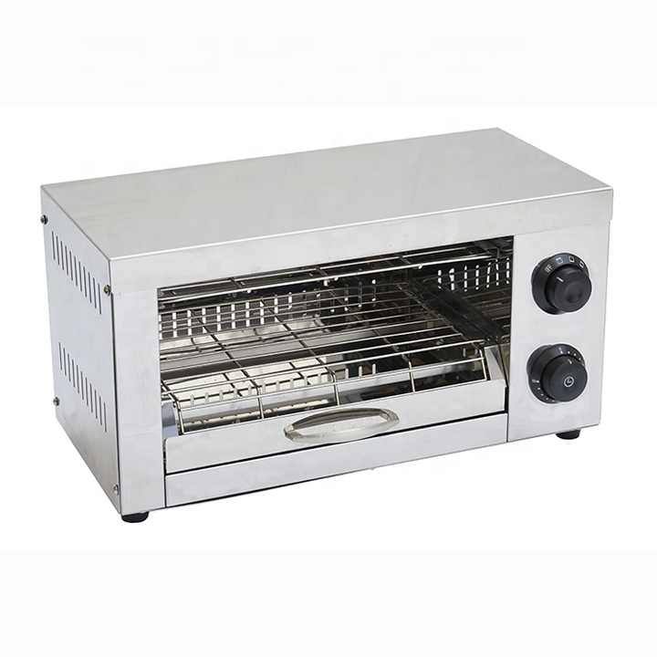 CE Commercial Stainless Steel Single Layer Electric Bread Toaster Salamander – 15-Min Kitchen Equipment
