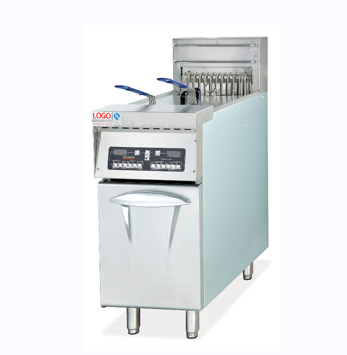 Vertical 1-Tank Computer Board Fryer Stainless Deep 2 Basket Commercial Electric Fryer Deep Chips Fryer
