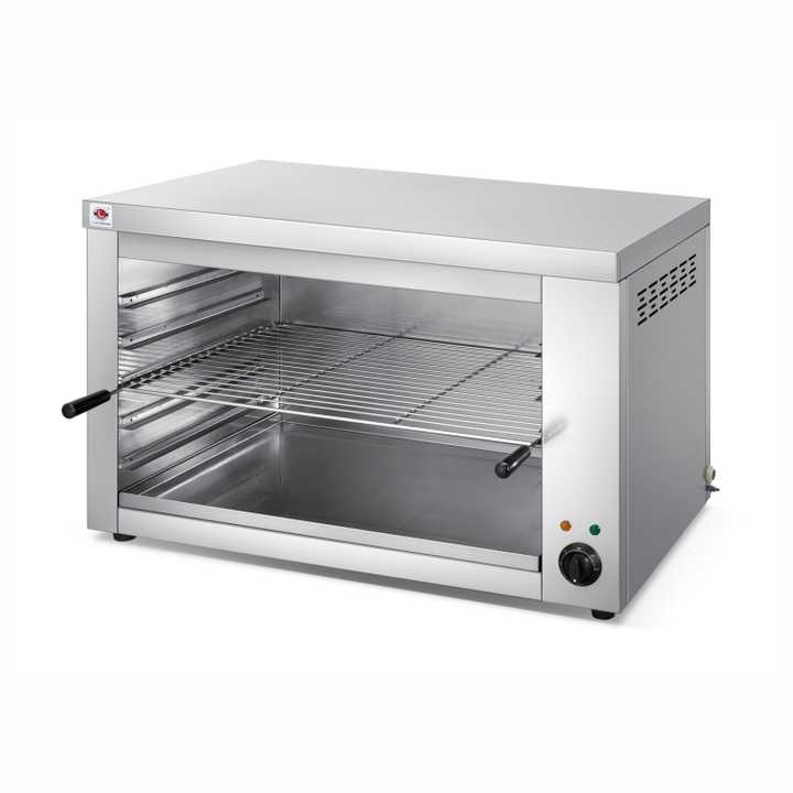 High Efficiency Countertop Electric BBQ Grill – Wall-Mounted Stainless Steel Salamander Oven with Brushed Surface