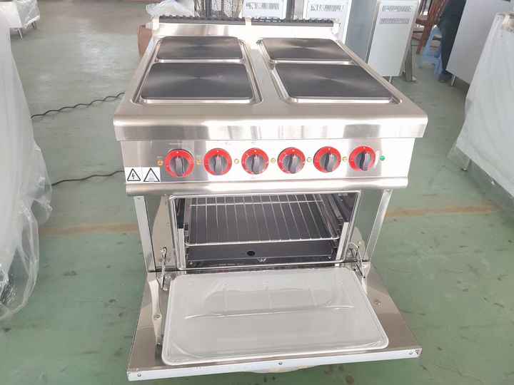 Kitchen Cooker 4 Hotplate Solid Plate Electric Cooktop Cooking Range Oven With Electric Oven
