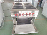 Kitchen Cooker 4 Hotplate Solid Plate Electric Cooktop Cooking Range Oven With Electric Oven