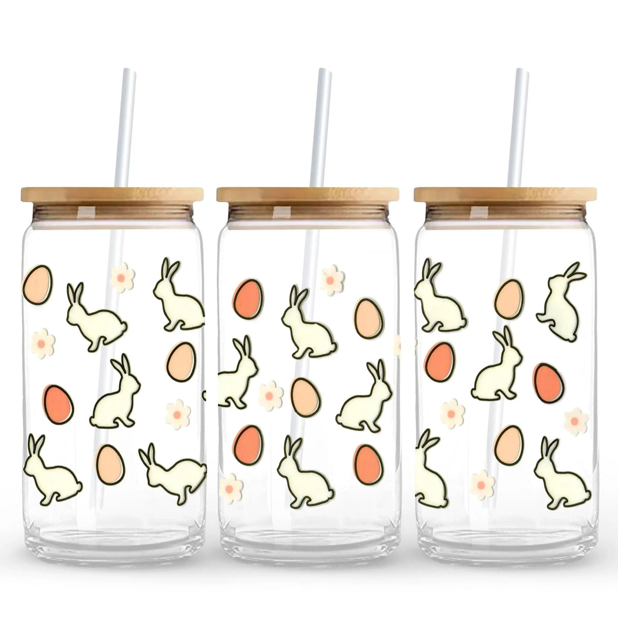 UV DTF Wrap - Springtime Bunnies (9.7" x4.3")