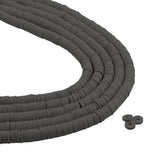 Heishi Polymer Clay Disc Beads 6mm - Slate Gray (3200 beads - 10 Strands 15")