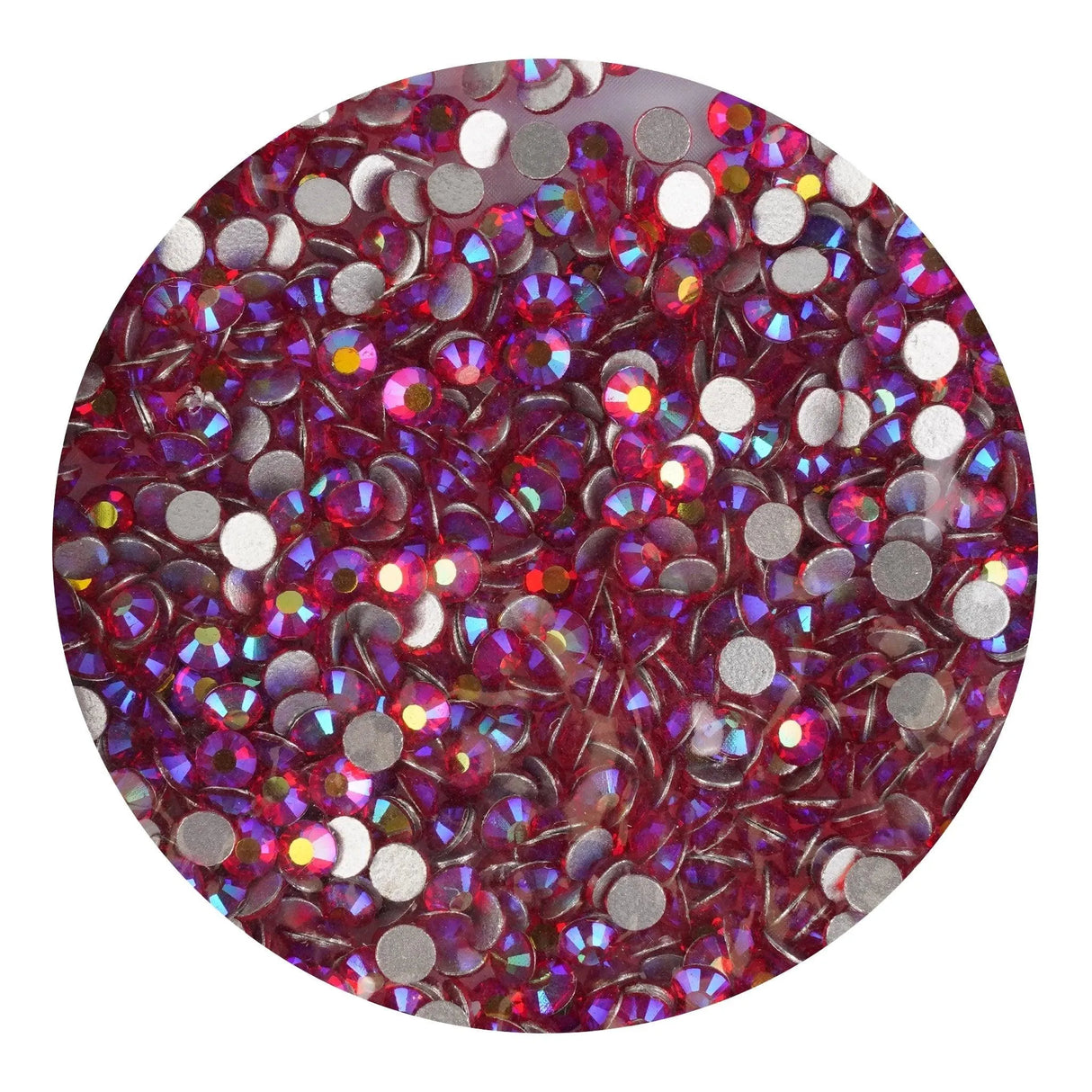 Rhinestone AB Iridescent - Ruby Red  (1400 Non Hot Fix Stones - SS10)