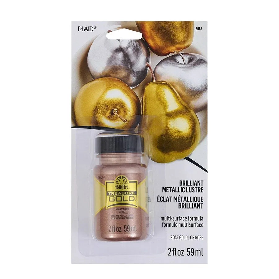 FolkArt Treasure Gold Acrylic Paint - Rose Gold (2 oz Bottle)