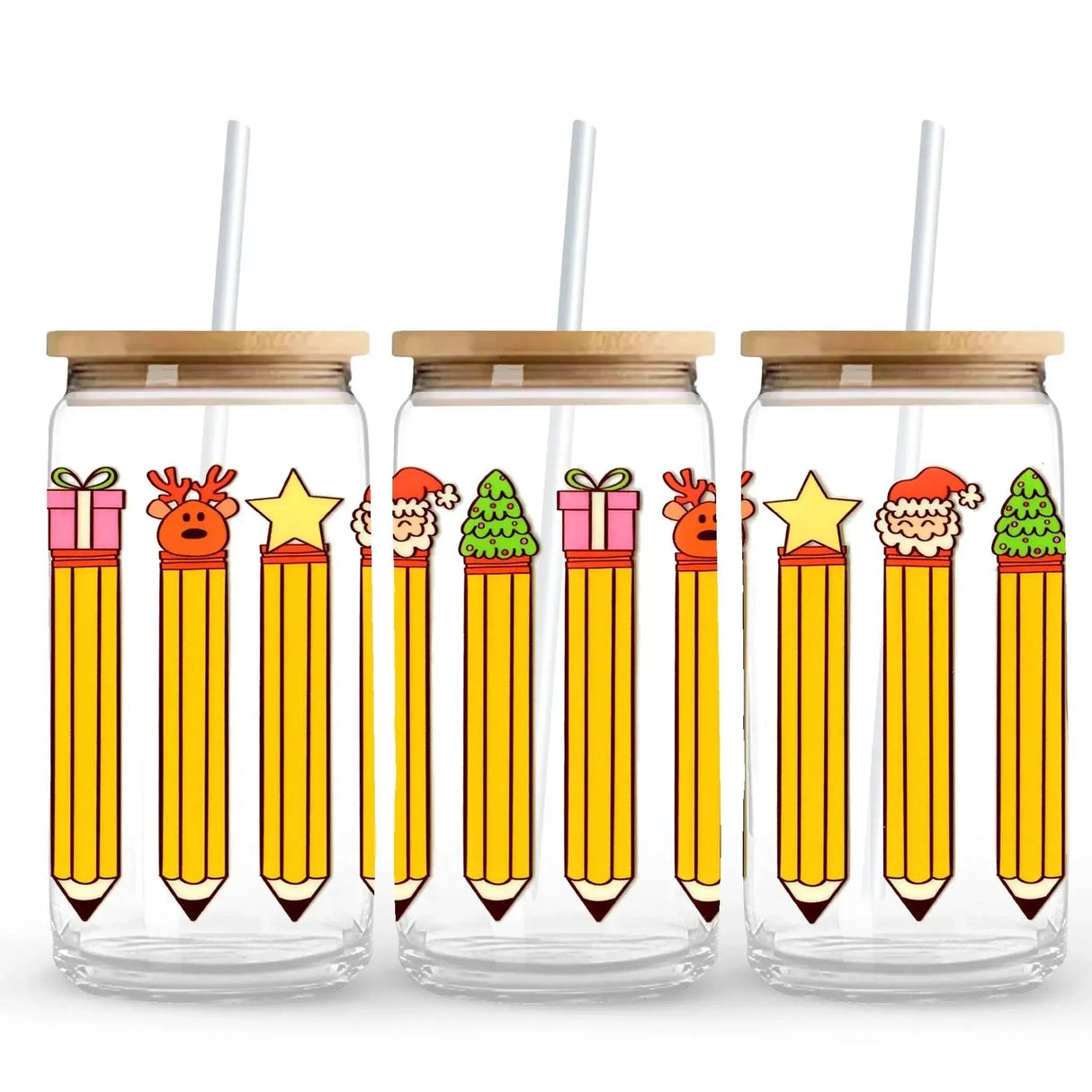 UV DTF Wrap - Christmas Pencils (9.7" x4.3")