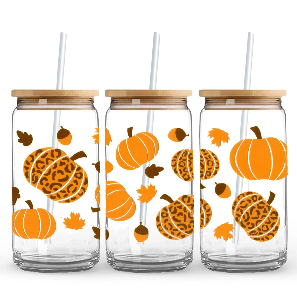 UV DTF Wrap -  Pumpkin & Acorn (9.7" x 4.3")